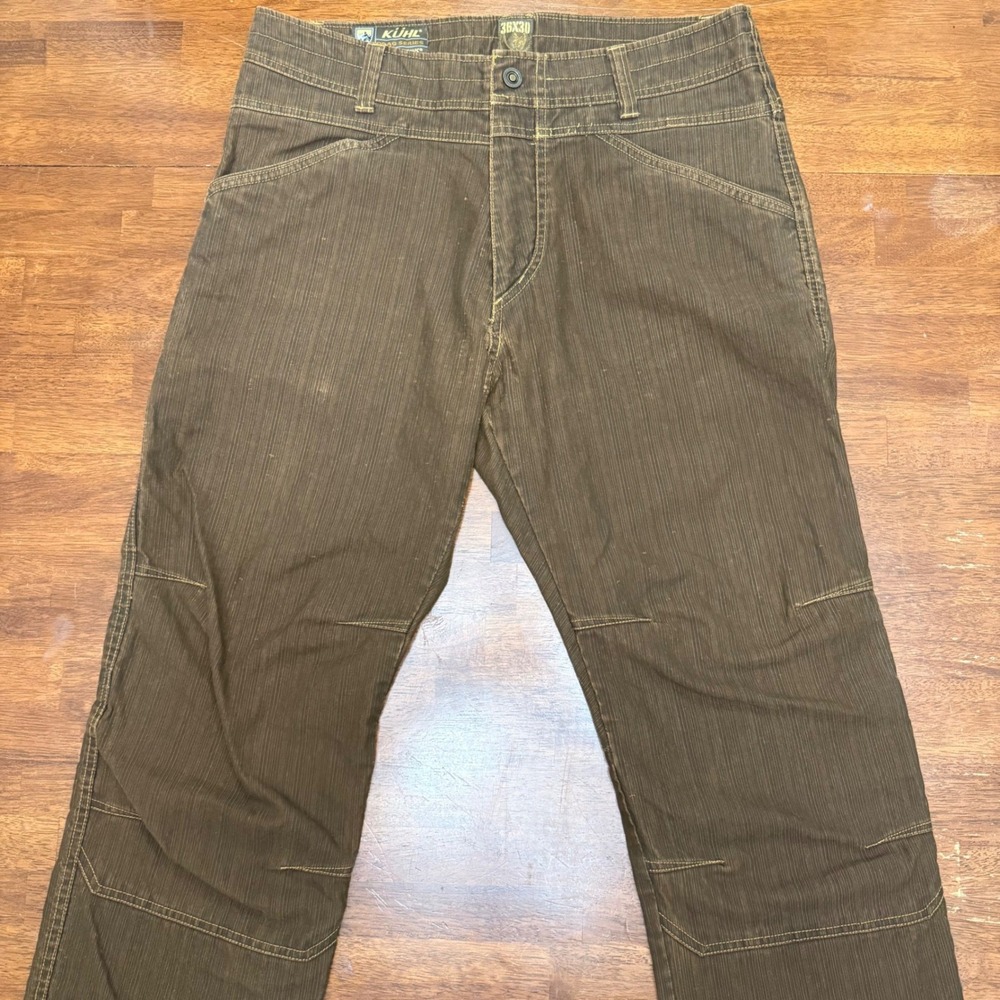 Kuhl Crag Series Pants Mens 36x30 Brown Textured  Cotton Outdoor Hiking Climbing - Picture 2 of 15